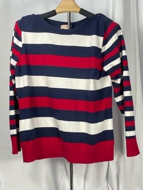 Brooks Brothers Striped BoatneckSweater in Navy, Red & White. Classic, Nautical